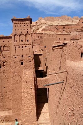 A ksar is a collection of family homes, communal areas and buildings surrounded by high defensive walls.