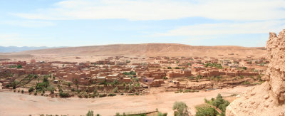 A panoramic view from the top of ait Ben Haddou.