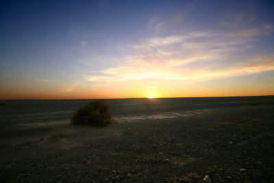 I captured this desert sunset while driving between Erfoud and Merzouga in southern Morocco.