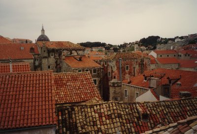 Red roofs and decrepit houses!
