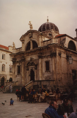 View of the Church of St. Blasius (the patron saint of Dubrovnik) built in 1715.