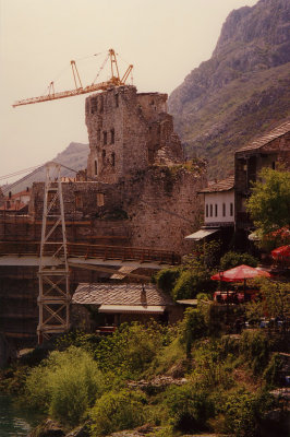 Another photo depicting the massive destruction in Mostar and the huge task of reconstructing it.