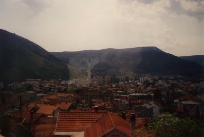Nice view of the town of Mostar that I took through the window of the tour bus.