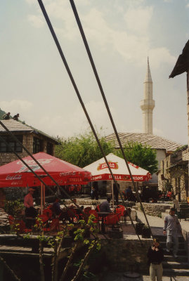The cafe was a sign that the city was coming back to life after its tragic ordeal during the Bosnian War.