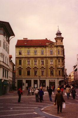 A Baroque-style building in Ljubljana.