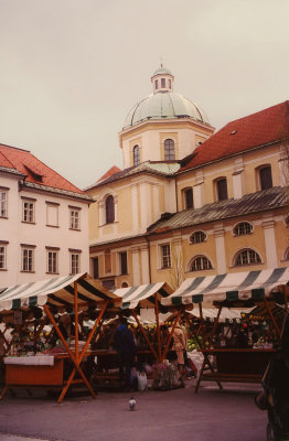 Another outdoor market in Ljubljana.