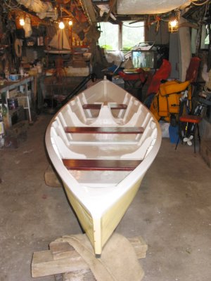 Home-designed and built traditional dory Frank and Bill Eaddy 03