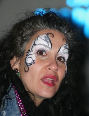 lady with painted face