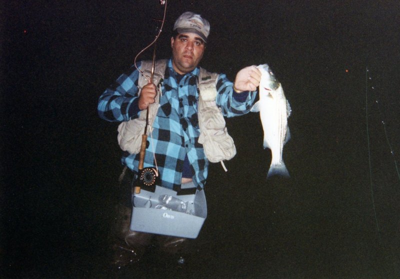Schoolie Striper at Night