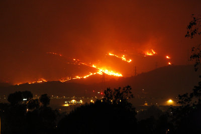 Power Lines by the Silverado Canyon Fire