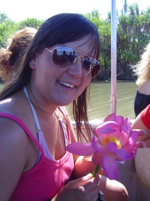 Me with the edible flower....JPG
