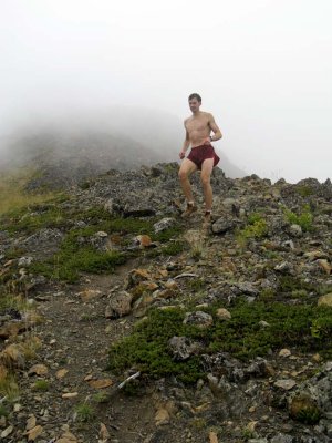 Keith on a mountain training run on Rainbow Peak