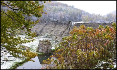 Austin Dam and early snow