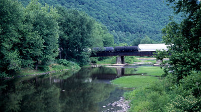 Former railroad along Pine Creek corridor