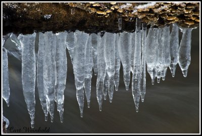 Icy stalagtites