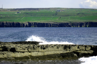 Rough surf near the cliffs of Moher