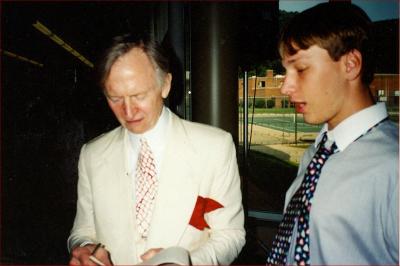 Author Tom Wolfe and Bob Ballard