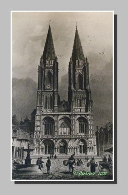 St-L Cathedral Notre-Dame before WWII