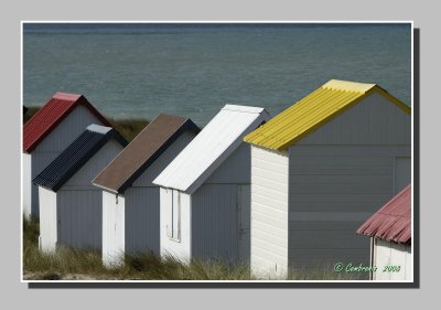Beach cabins at Gouville-sur-mer