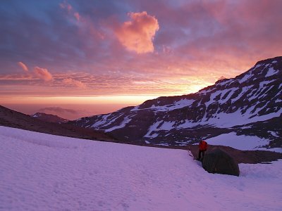 Evening at the high camp