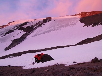 Evening at the high camp
