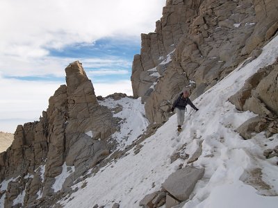 Above the notch of Mountaineer's Route