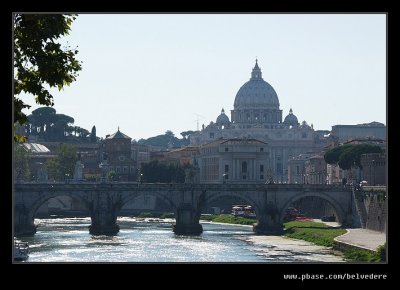 St Peter's above River Tiber, Rome
