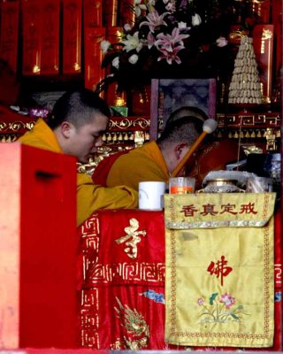 Chanting monks