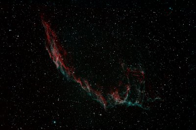 NGC 6992: Eastern Veil Nebula fragment in Ha and OIII