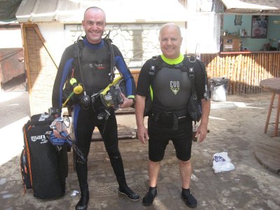 My dad and me before going to dive