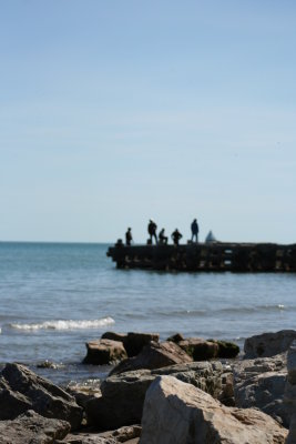 Bikers Resting on an Old Barge...