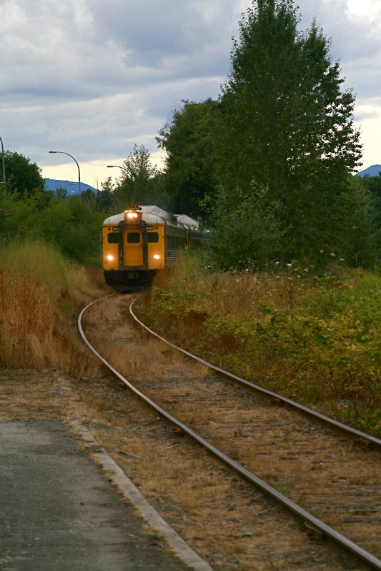 Via Rail pulling into Ladysmith