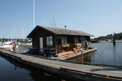 Ladysmith Marina float house.