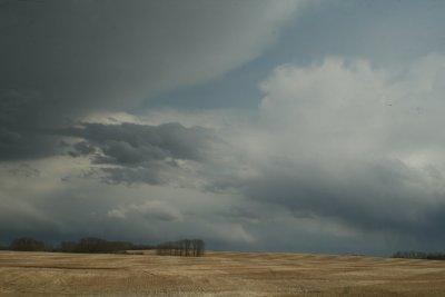 The rain clouds forming over the prairies