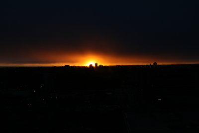 Sunset-Edmonton skyline