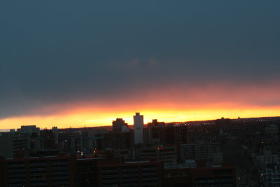 Sunset-Edmonton skyline