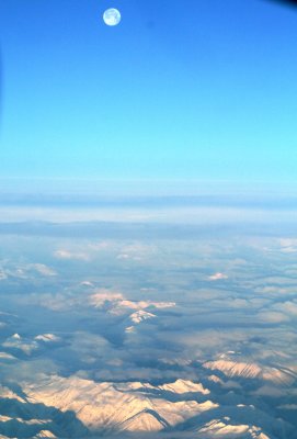 40,000 feet over the Canadian Rockies