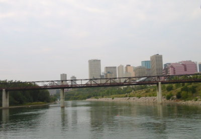 Downtown Edmonton view from the river
