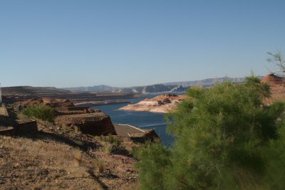 View of Lake Powell from the Glen Canyon Dam