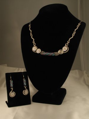 Furnace Bead Collar Necklace Set
