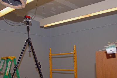 laser level for ceiling work