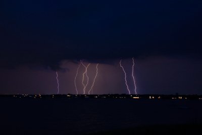 Composite of the last 3 images, with strikes spanning 1 Minute 10 Seconds