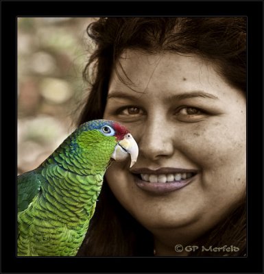 Lady & Parrot