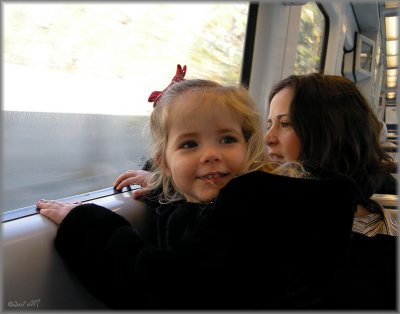 evy's first train ride