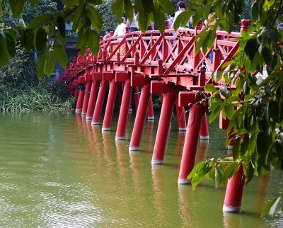 Across the famous bridge
