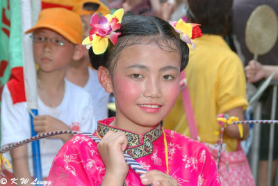 A girl in float procession