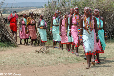Maasai women came out