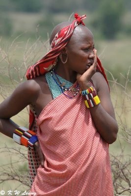 A pregnant Maasai woman