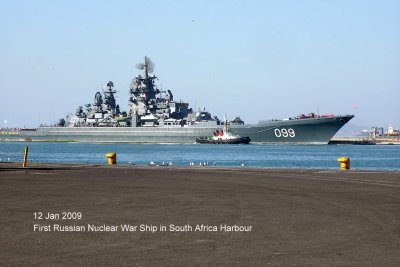 Cape Town acepts Russian Nuclear War Ship