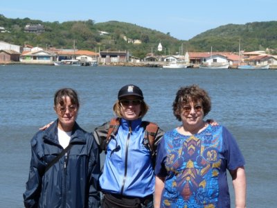 Karen, center, joins friends on whale watching trip